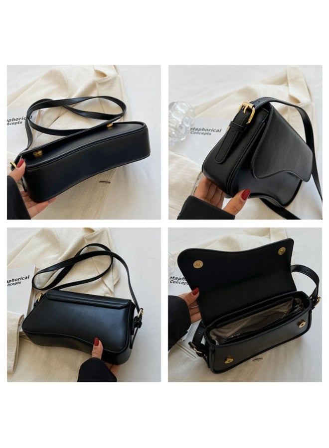 Shoulder Bag for Women - Trendy Purse Vegan Leather Hobo Handbags Clutch Saddle Bag with Strap  - Image 5