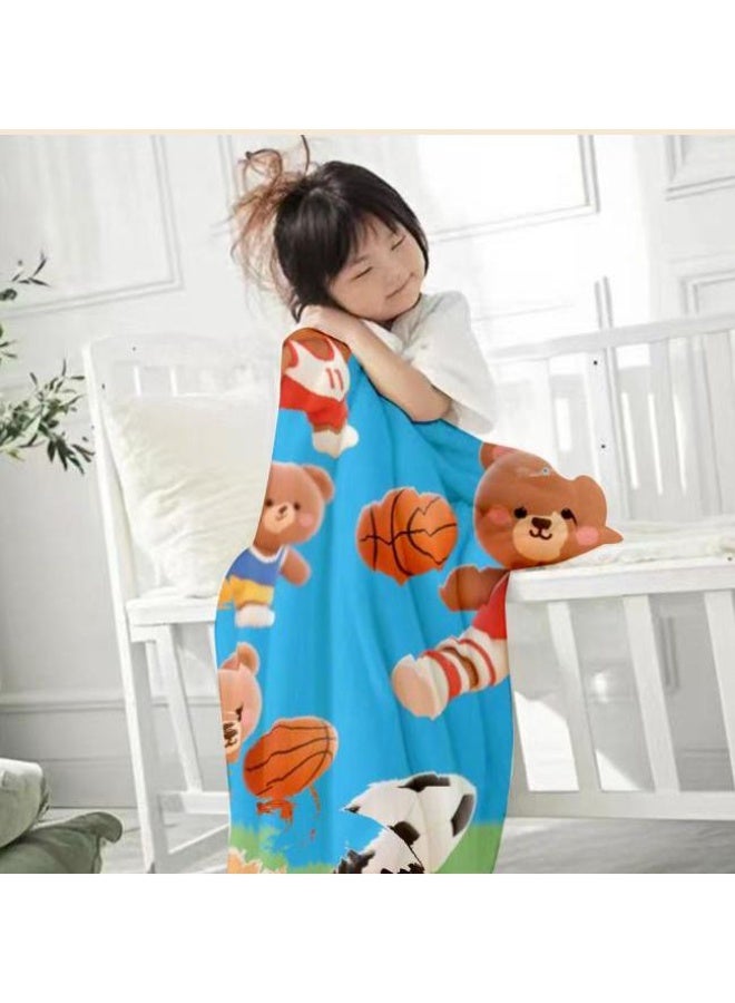 عام بطانية رقيقة من الفانيلا الكرتونية للأطفال والرضع (دافئة ومريحة، ومناسبة للنوم والألعاب) 70 سم * 100 سم - Image 1