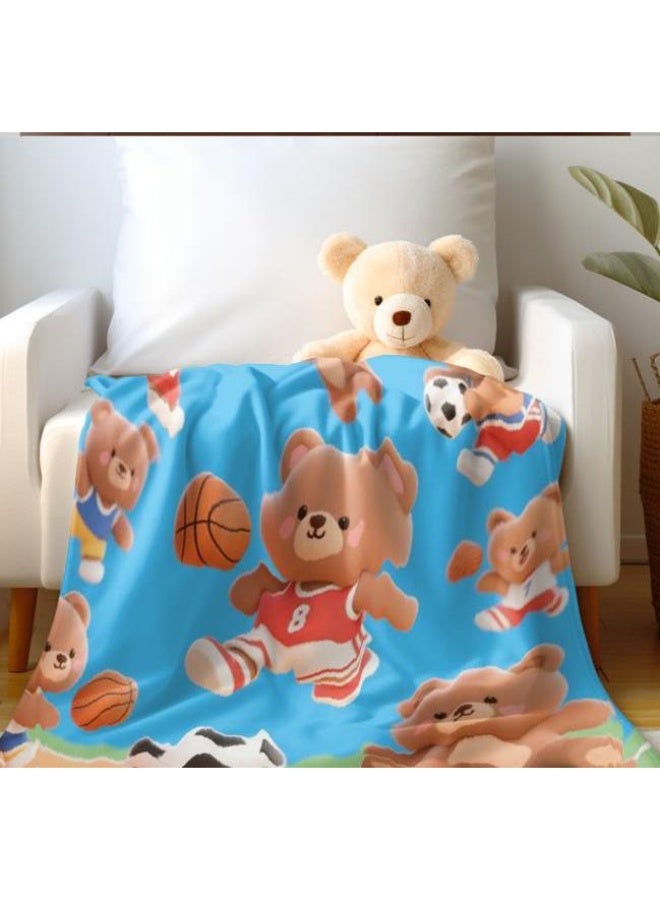 عام بطانية رقيقة من الفانيلا الكرتونية للأطفال والرضع (دافئة ومريحة، ومناسبة للنوم والألعاب) 70 سم * 100 سم - Image 3