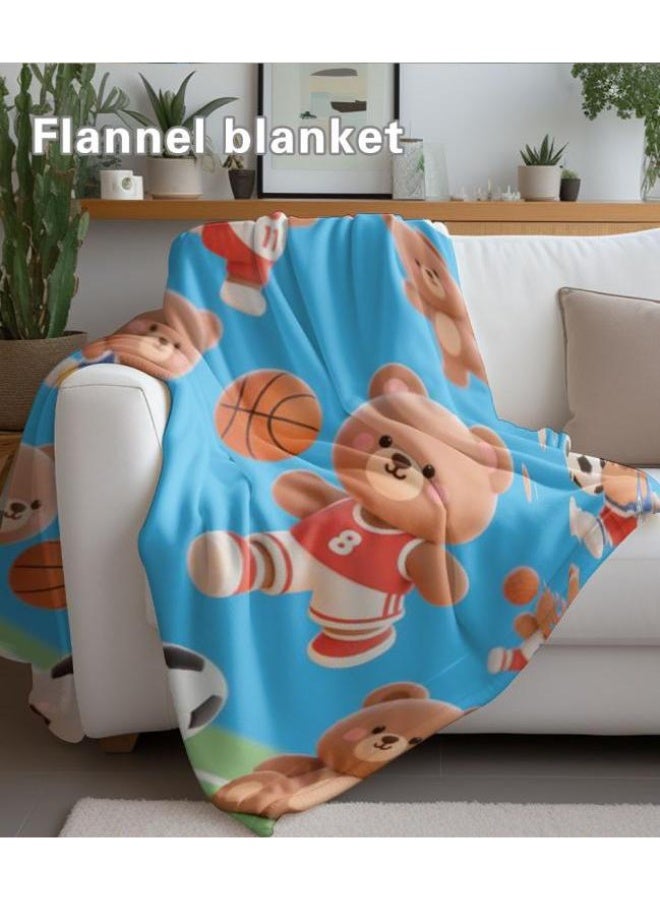 عام بطانية رقيقة من الفانيلا الكرتونية للأطفال والرضع (دافئة ومريحة، ومناسبة للنوم والألعاب) 70 سم * 100 سم - Image 5