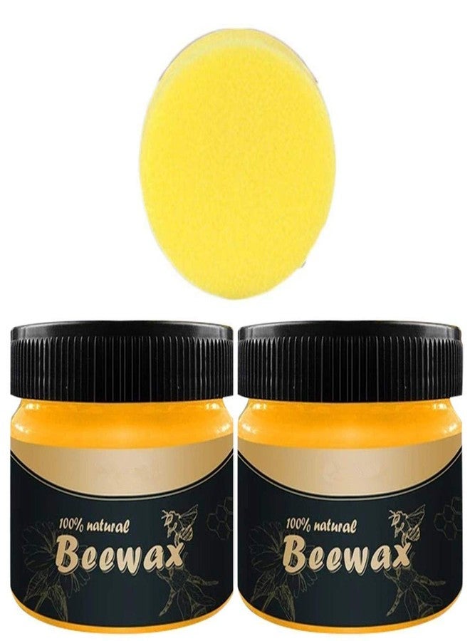 Cristalbox 2 PACK Wood Seasoning Beewax,2020 Natural Traditional Beeswax Polish Wood Furniture Cleaner for Wood Doors, Tables, Chairs, Cabinets and Floors for Furniture to Beautify & Protect - Image 1