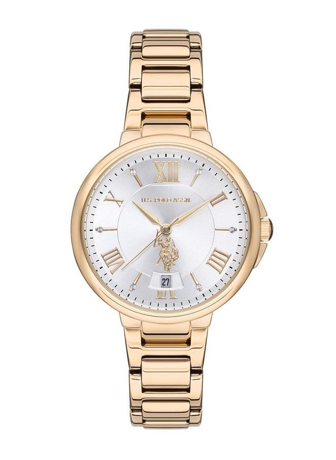 U.S. Polo Assn. U.S. Polo Assn. Stile 35mm Ladies' Watch with Classic Silver Dial and Gold Bezel & Bracelet - USPA2012-03, Effortless Sophistication for Every Occasion  - Image 1
