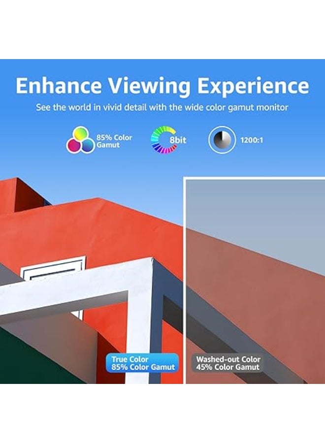 15.6" Portable Travel Monitor – FHD 1080P Frameless USB-C Display with FreeSync, Speakers, HDMI & Type-C, VESA Mountable for Laptop, PC, Mac, Surface, PS4/5, Xbox - Image 2