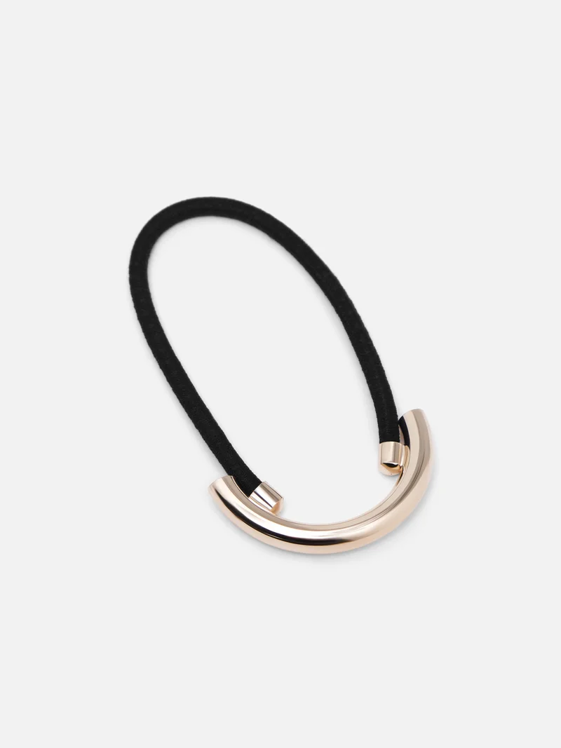 ليتشي ربطة شعر مزينة بمعدن