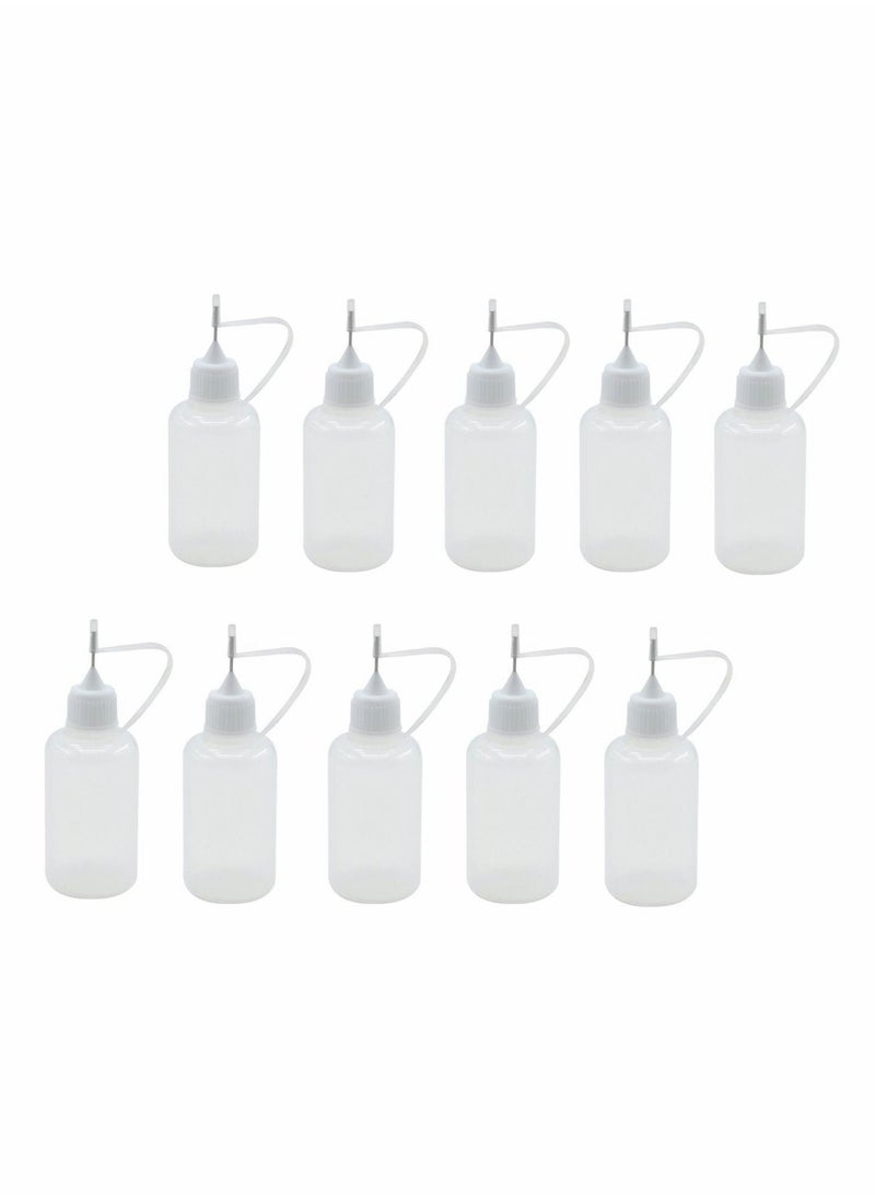 Excefore - 10 Pieces 10ml Precision Tip Applicator Bottle Needle Tip Glue Applicator Bottle DIY Quilling Tool Precision Bottle Needle Bottle Squeeze Bottle - Image 1
