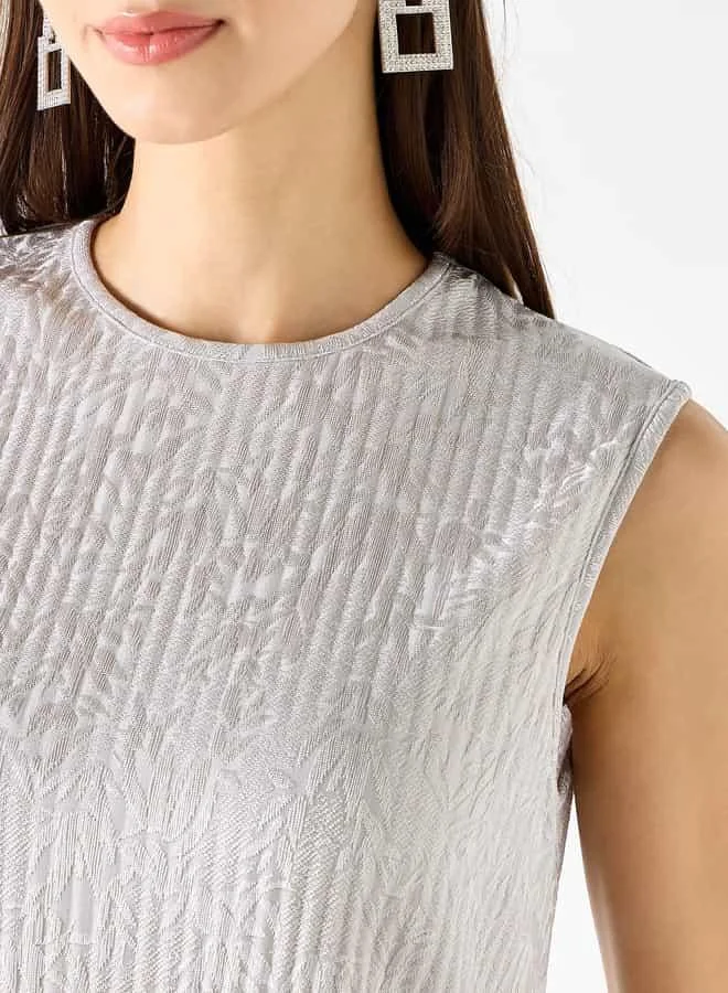 Iconic Iconic Textured Sleeveless Top