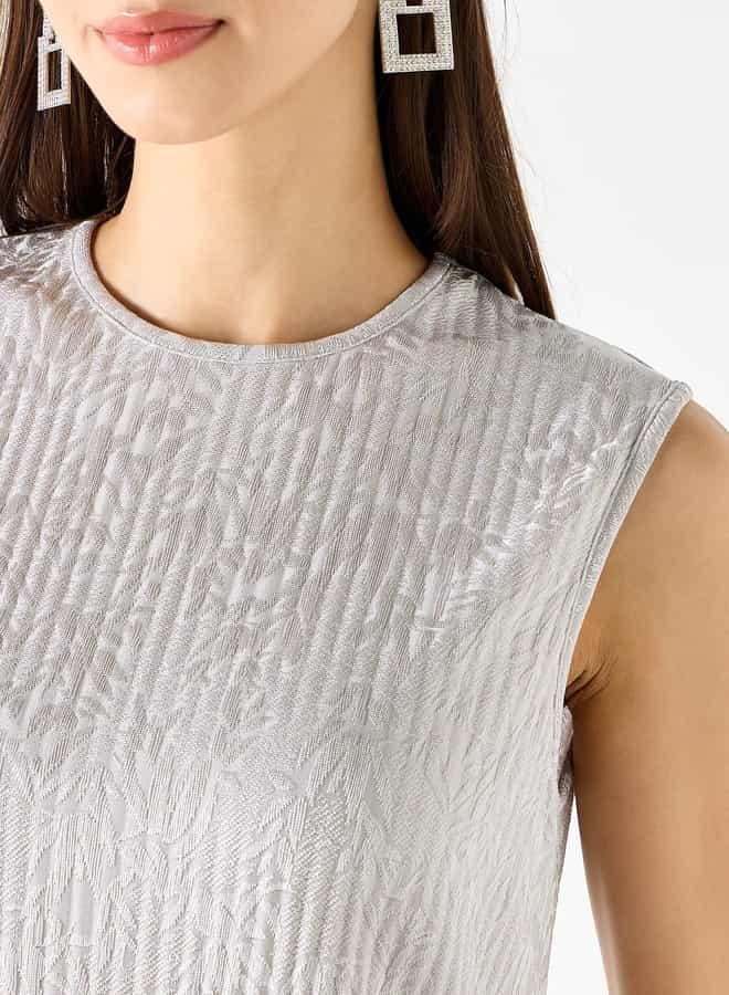 ايكونيك بلوزة دون أكمام بارزة الملمس من آيكونيك - Image 4