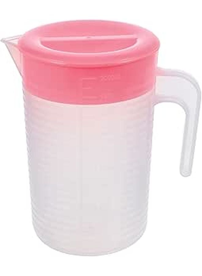 Large 2000ml Rose Water Pitcher with Handle and Measurement Scale for Home Party Beverage - Image 1