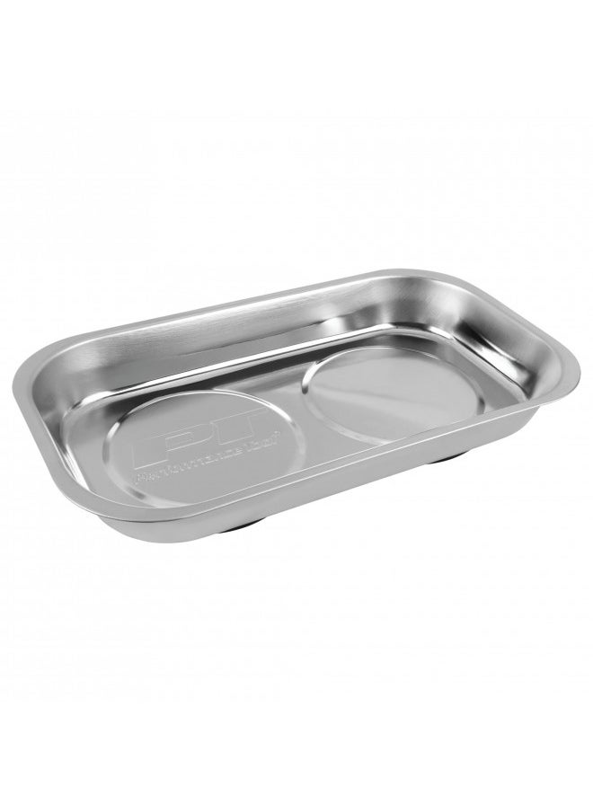 Performance Tool Performance Tool W1265 Large Heavy-Duty Magnetic Nut and Bolt Tray for Garage Organization, Silver, 9.5 x 5.5 inches  - Image 1