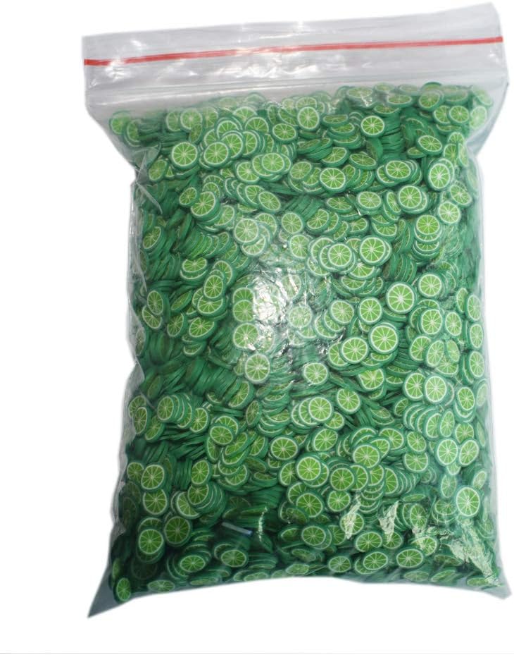 Mezerdoo Soft Pottery 100gram/bag Green Lemon Fruit Slices Filler For Nails Art Tips Slime Fruit For Lizun Diy Slime Accessories Supplies Decoration - Image 1