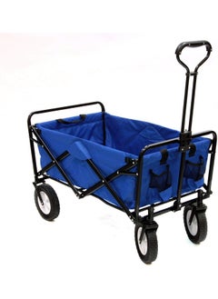 YumLock Folding Camping Multi Function Outdoor Wagon Shopping Cart & Bags & Trolleys - (Blue)  - Image 3