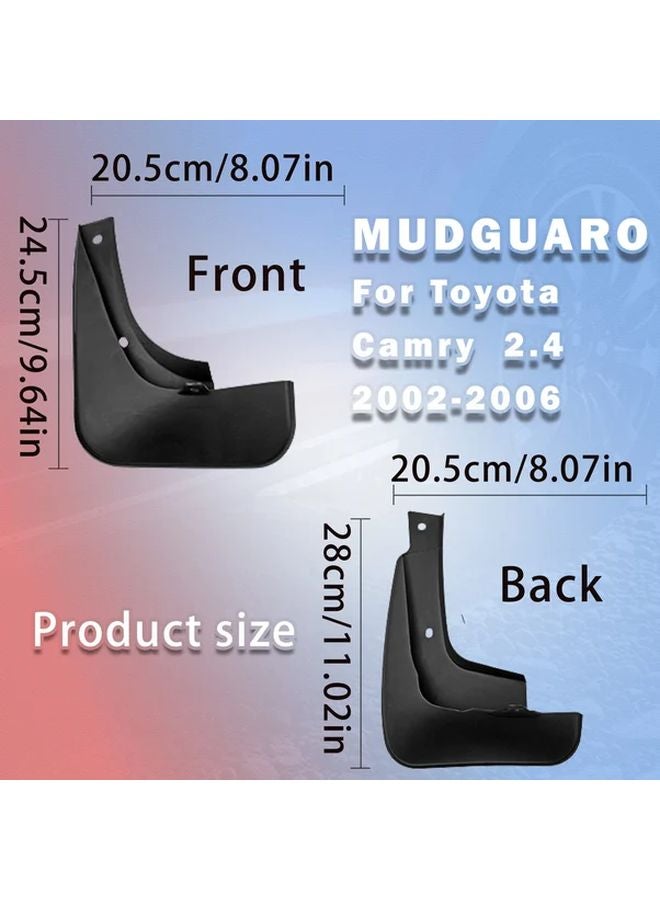 4Pcs Mud Guards For Toyota Camry 2 4 2002 2006 Durable PP Material Splash Protection - Image 3