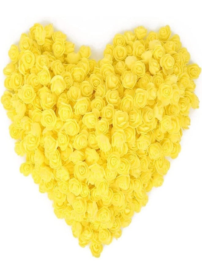 VRB Dec™ (50 pcs Artificial Foam Flowers Fake Foam Water Floating Flowers for Pooja Thali, Festival and Events, Home, Table, Badroom, Pooja Room, Diwali Decoration Items and DIY Craft (Yellow, 50) - Image 3