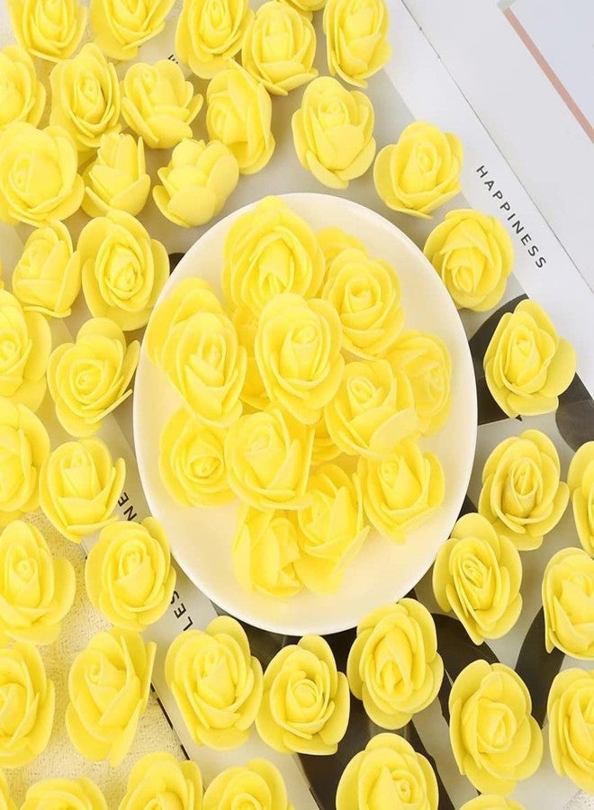 VRB Dec™ (50 pcs Artificial Foam Flowers Fake Foam Water Floating Flowers for Pooja Thali, Festival and Events, Home, Table, Badroom, Pooja Room, Diwali Decoration Items and DIY Craft (Yellow, 50) - Image 4