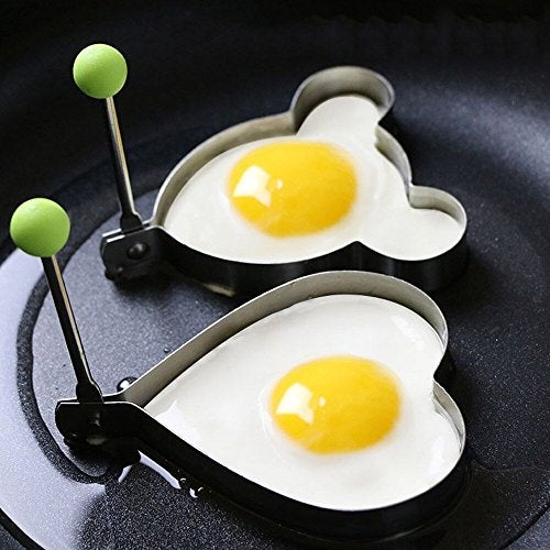 SWETON Egg Molds Egg Shaper Egg Ring Pancake Maker with Handle-6PCS - Image 2