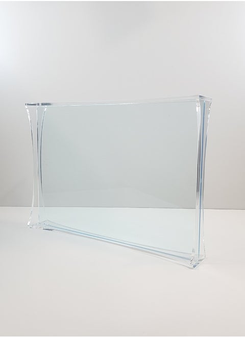 Transparent Rectangular Acrylic Serving Tray - 65 × 45× 6 cm - 2.5 kg Weight - Ideal for Desserts and Food