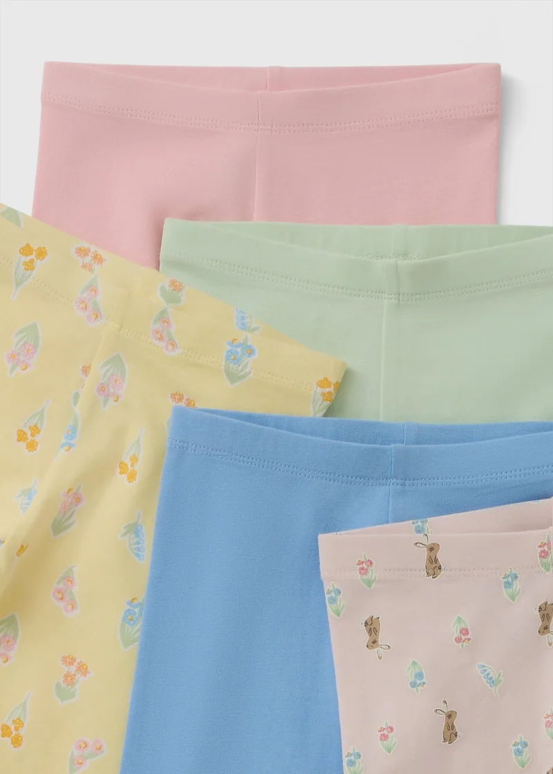 ماتلان 5 Pack Girls Multicolour Bunny Floral Leggings