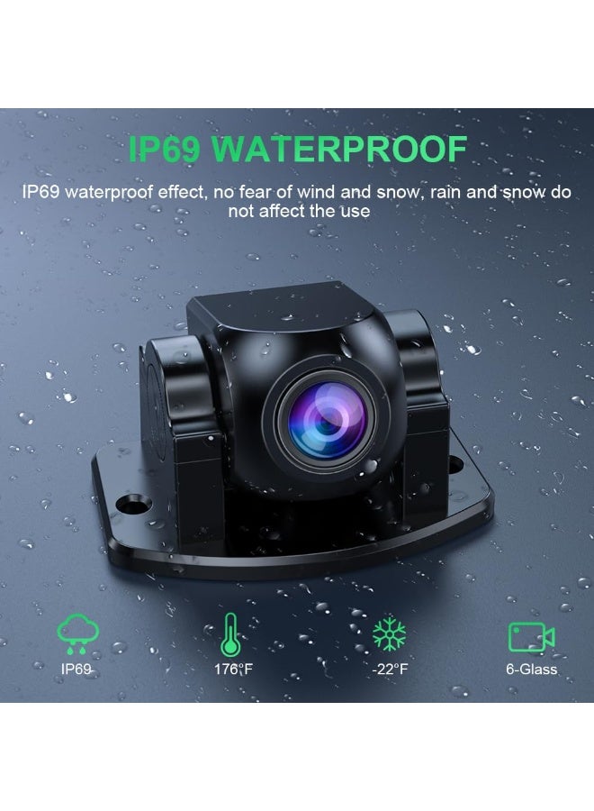 HD Reverse Camera for Car, AHD 1080P 170°Perfect Angle Night Vision, PMD2A-S Clear Night Vision IP69 Waterproof Reverse Rear View Camera for Universal Cars, SUV, Trucks, RV and others - Image 2