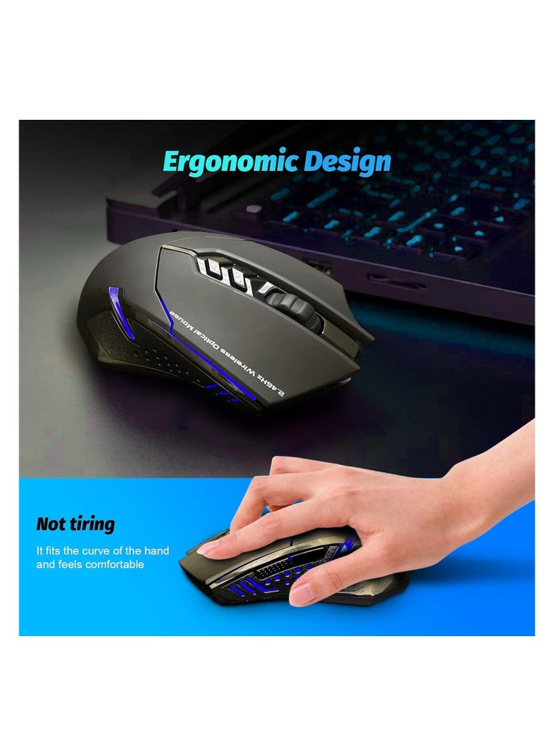 سكاي تاتش ماوس العاب لاسلكي بنقرة صامتة 5 قيم DPI ، زرين جانبيين قابلين للبرمجة، اضاءة خلفية - Image 5