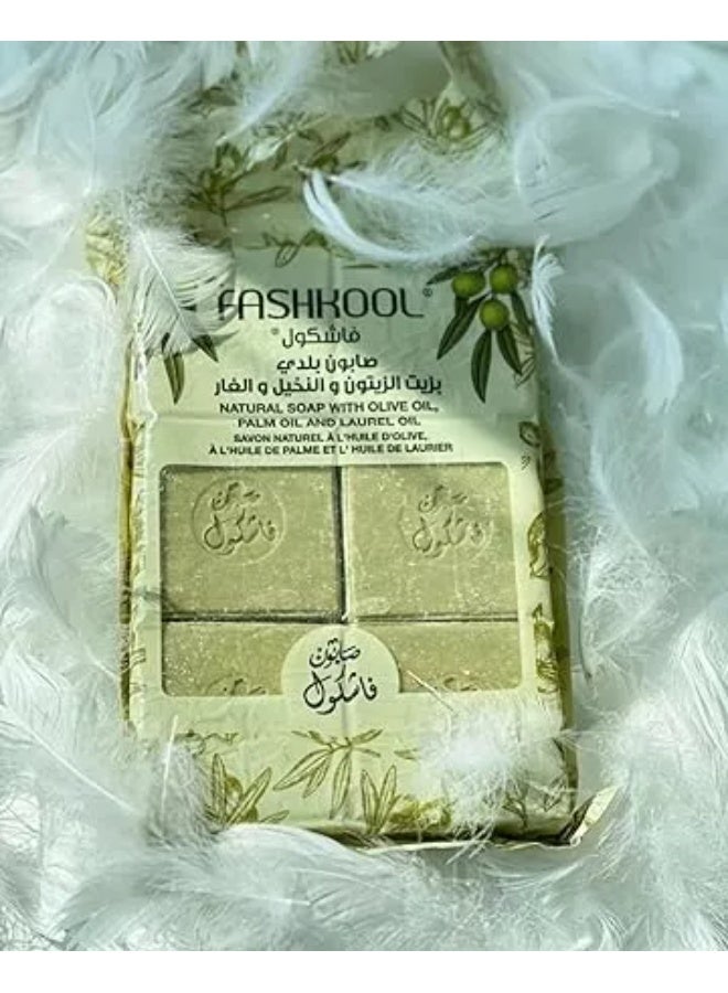 فاش كول صابون زيت الزيتون فاشكول (عبوة 6 قطع × 150 جرام) :غذِّي و رطِّب بشرتكِ بشكل طبيعي - Image 1