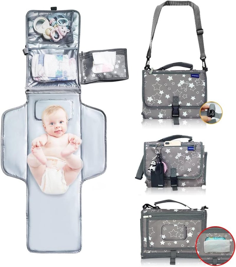SPEENSUN Portable Changing Pad, Baby Portable Diaper Changing Pad for Boys and Girls - Image 1