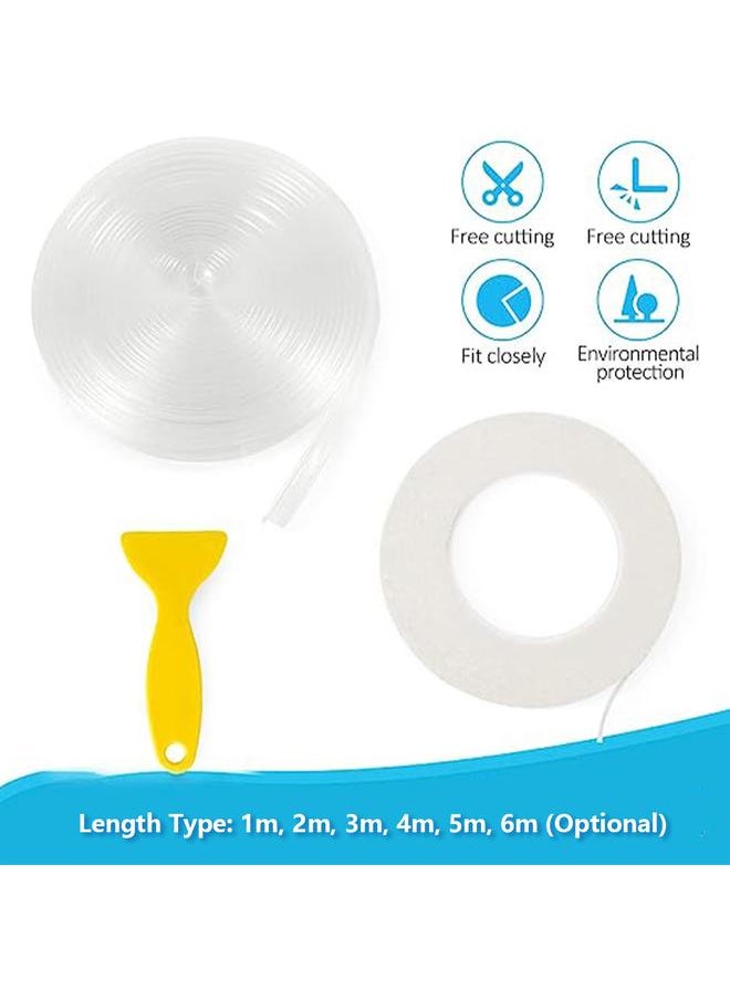 Thoraya Clear Table Corner Guards Baby Proofing Corner Protector Soft Silicone Furniture Edge Bumper Strip 1m  - Image 1