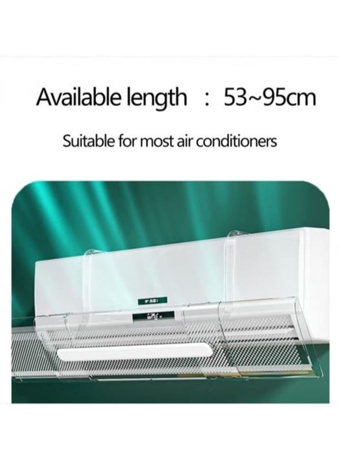 Adjustable AC air Deflector Suitable for Split air conditioners Anti-Blast/Anti-Direct Blowing Baffle Windshield for Home Mini-Split - Image 4