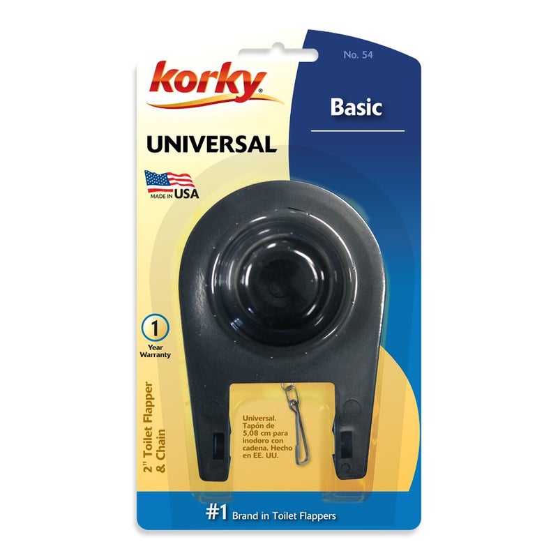 Korky 54BP Toilet Tank Flapper - Easy to Install - Made in USA,Black - Image 2