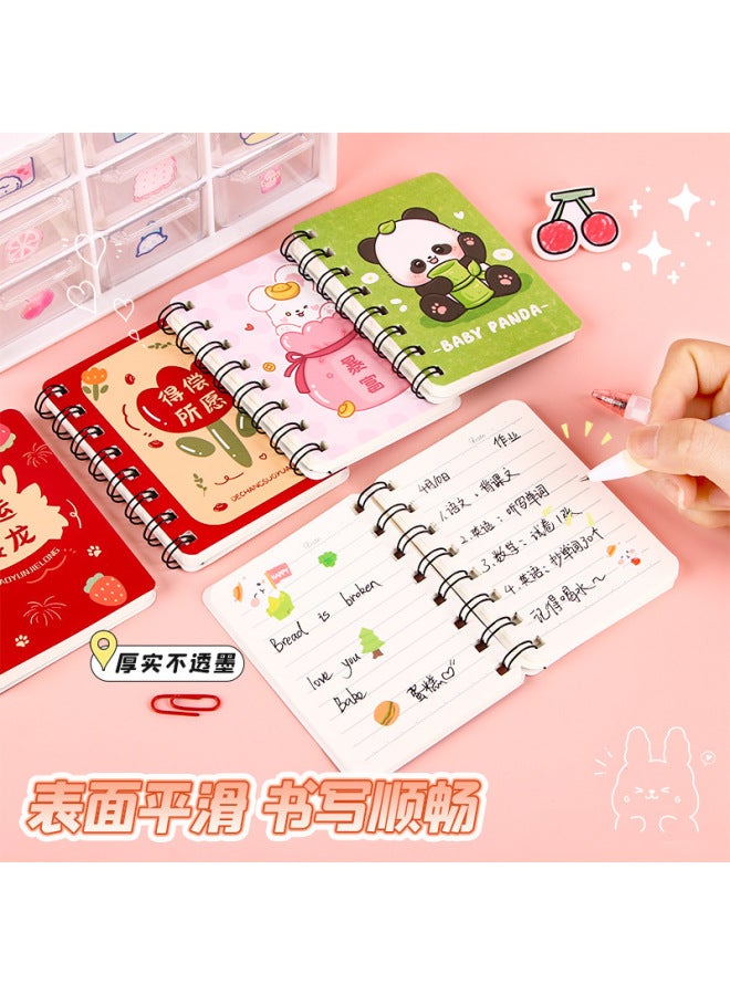 HELPS Creative Cute Side Turn Coil Book Student Cartoon A7 Word Hand Account Small Notebook Mini Pocket Notebook - Image 3
