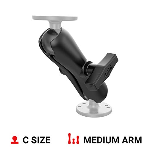 RAM Mounts Double Socket Arm RAM-201U Medium Arm Compatible with RAM C Size 1.5" Ball Components - Image 2