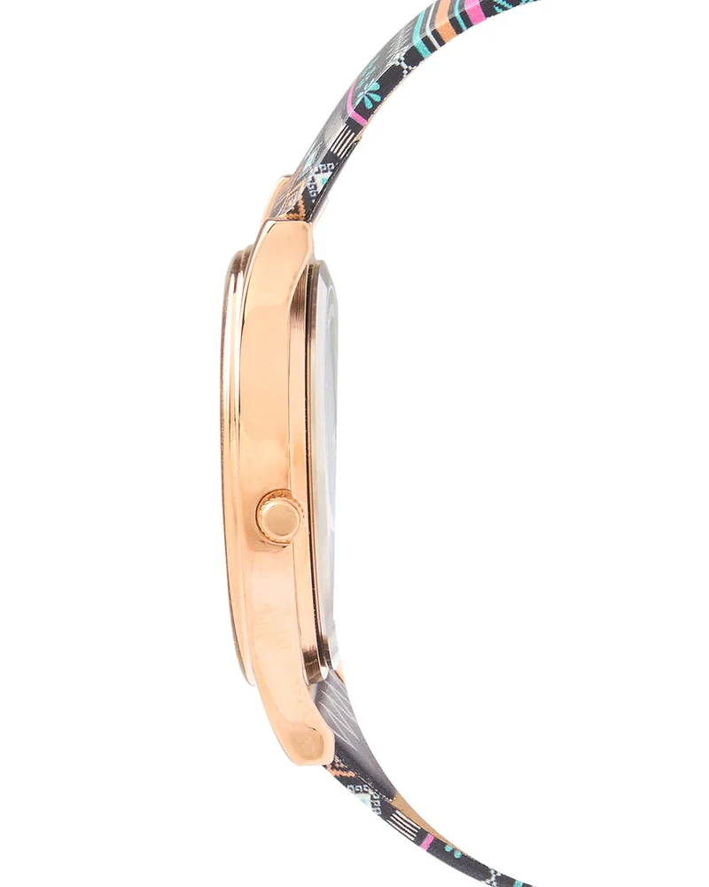 Chumbak Ombre Aztec Watch-Black