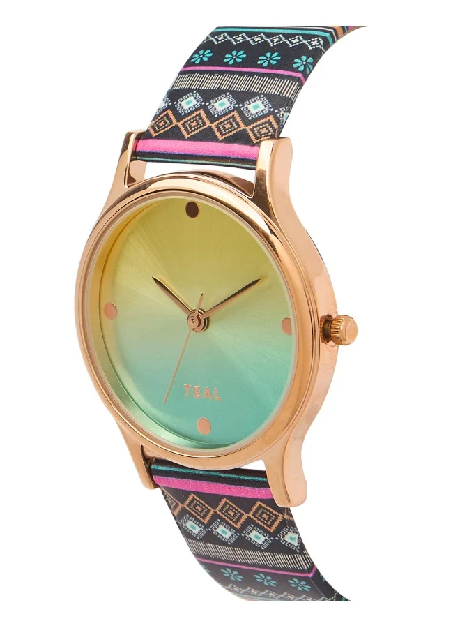 Chumbak Ombre Aztec Watch-Black
