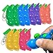 Ganjiang 12PCS Squeeze Bean Keychain Fidget Toys for Skin Picking Pea Pod Sensory Fidget ToysStress ReliefParty Favor Toys - Image 2