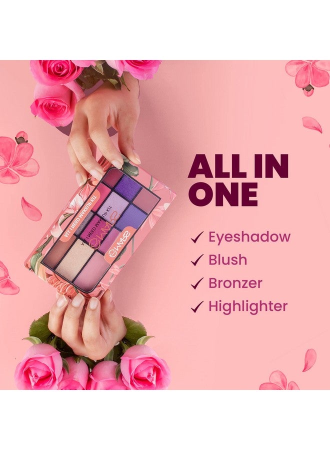 مارس مجموعة MARS All I Need للمكياج وظلال العيون | 9 ظلال عيون مع أحمر خدود وبرونزر وهايلايتر | تدوم طويلاً وذات تصبغ عالي (21.5 جرام) (متعدد الألوان-03) - Image 3