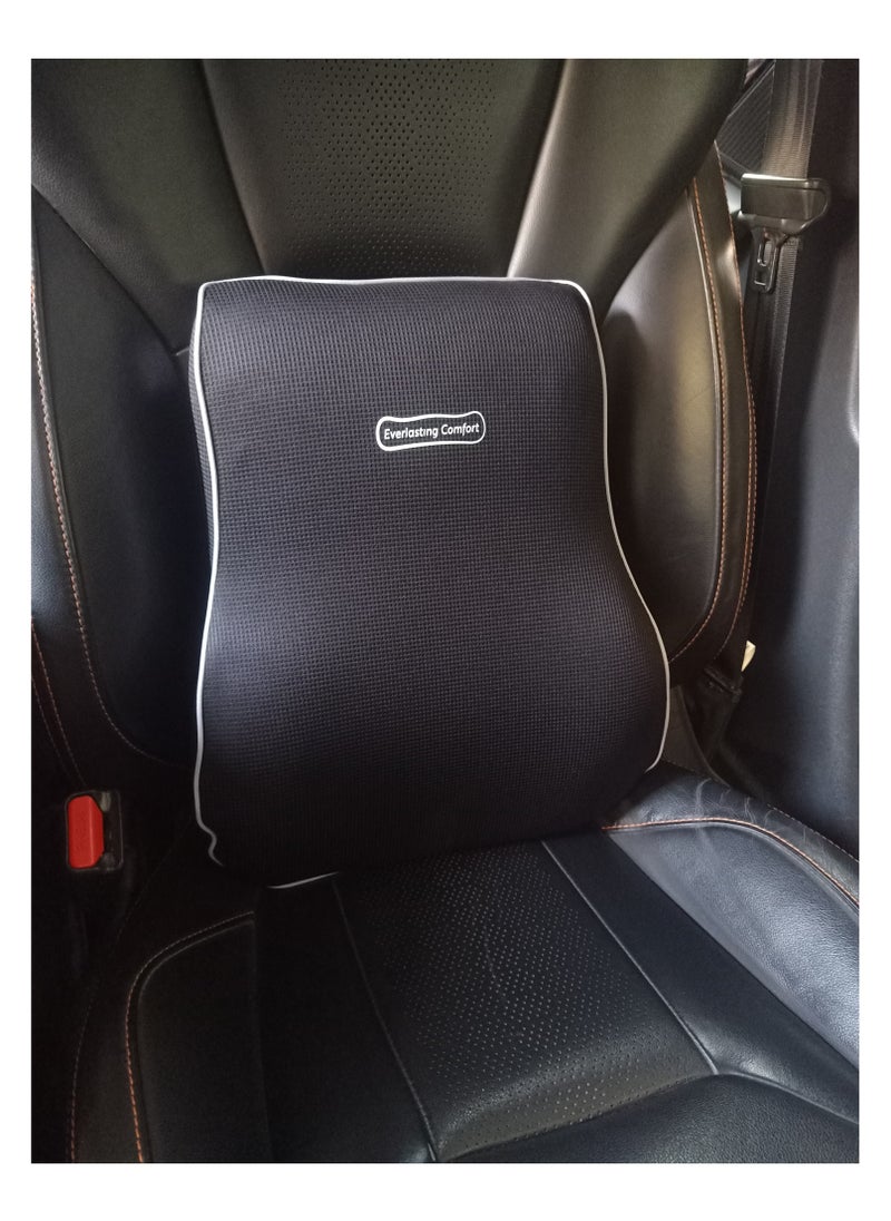 Assafco - Memory Foam Lumbar Support Pillow for Computer/Desk Chair, Car Seat, Gaming Chair - Image 1