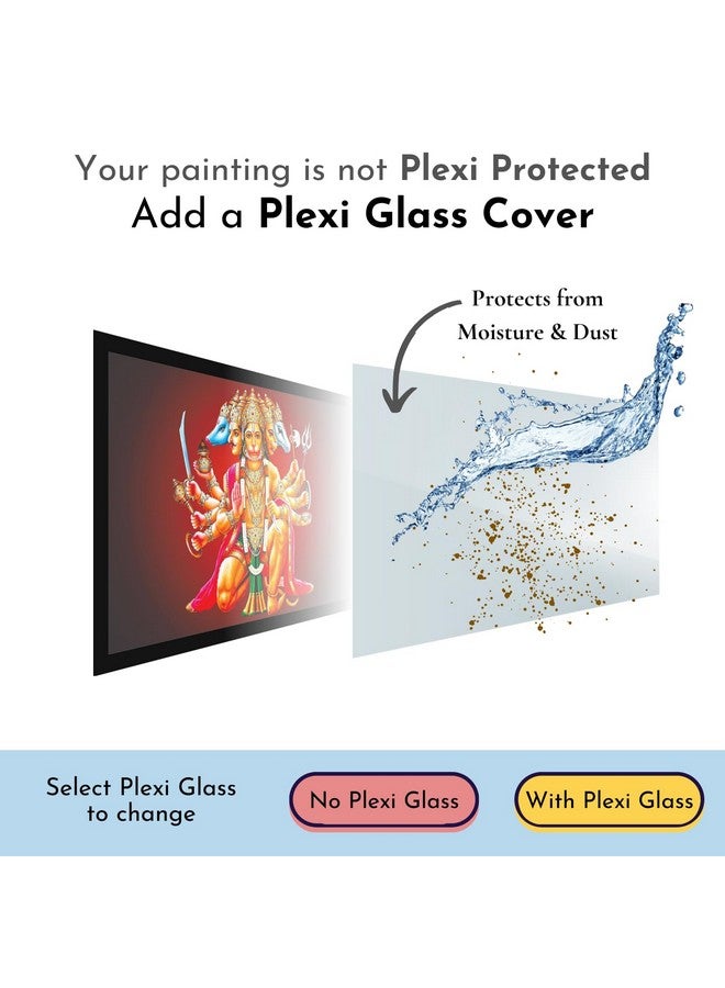 Mad Masters Lord Hanuman Hindu God, All 5 Avatars Bhagwan Painting Photo Frame for Living Room, Bedroom, Home Decor and Wall Decoration (MM 2853, 8x12 Inch, Paper, Without Plexi Glass) - Image 5