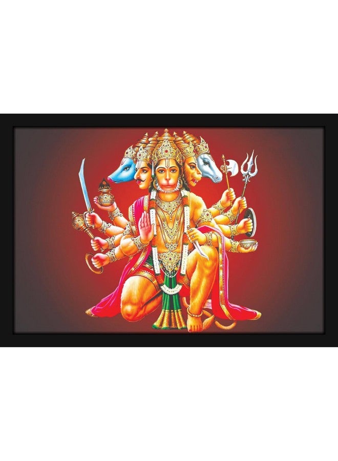 Mad Masters Lord Hanuman Hindu God, All 5 Avatars Bhagwan Painting Photo Frame for Living Room, Bedroom, Home Decor and Wall Decoration (MM 2853, 8x12 Inch, Paper, Without Plexi Glass) - Image 1