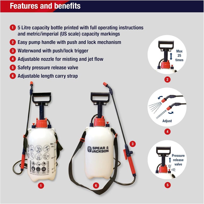 Spear  Jackson Pump Action Pressure Sprayer - Image 2