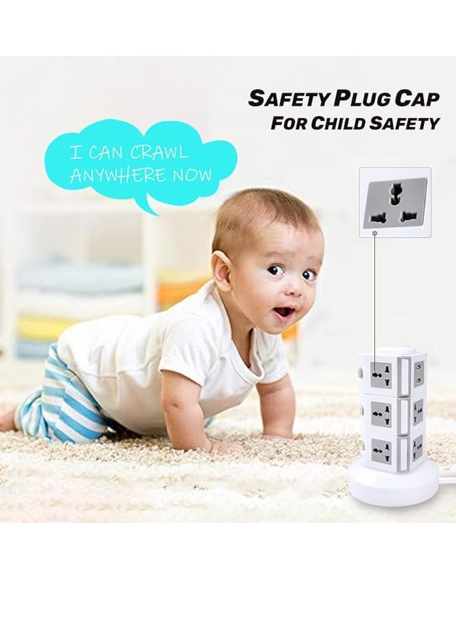 Vmax Layers Vertical Tower Extension Cord Socket  | Multi Device Connect Adaptor with USB Ports | Universal Socket with 2.5 m Length Cable - Image 5