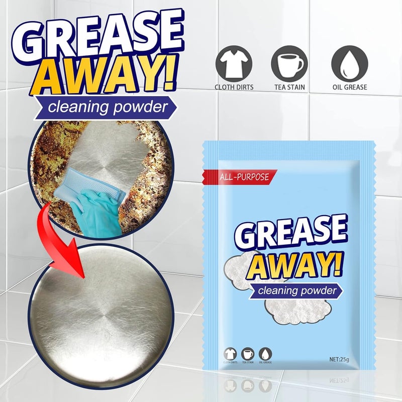 klarako Greaseaway Powder Cleaner, Foam Heavy Grease Cleaner, All-purpose Magic Cleaning Powder, Multi-purpose Stain Removal Kitchen Grease Cleaner, Kitchen Detergent, Home Kitchen Sink Detergent - Image 3