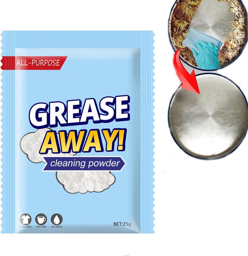 klarako Greaseaway Powder Cleaner, Foam Heavy Grease Cleaner, All-purpose Magic Cleaning Powder, Multi-purpose Stain Removal Kitchen Grease Cleaner, Kitchen Detergent, Home Kitchen Sink Detergent - Image 1