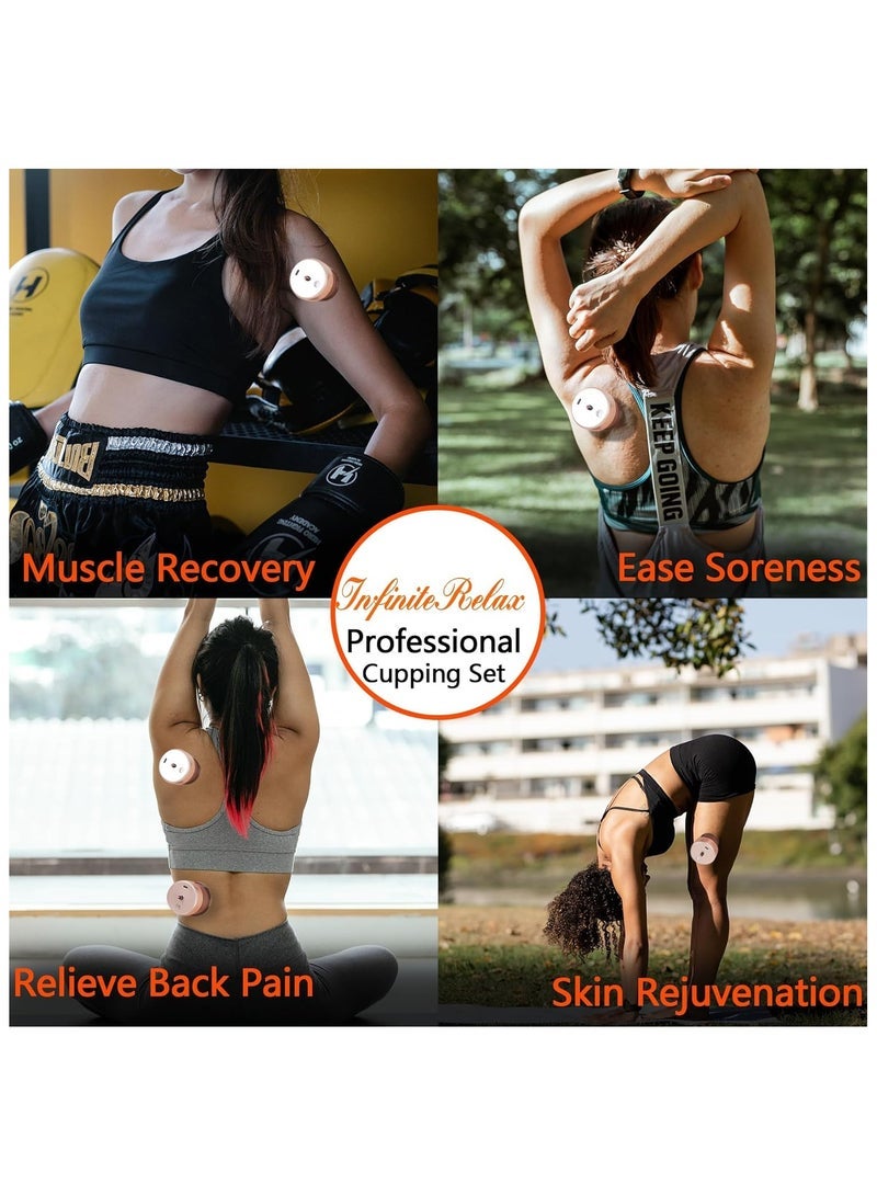 general Electric Cupping Therapy Set - 6 Separable Cupping Cups Upgraded Smart Cupping Kit for Massage Therapy Cupping Massager for Targeted Pain Relief Improves Body Circulation and Speeds Up Recovery After Exercise - Image 5