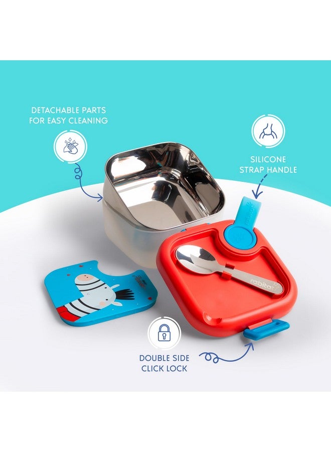 Rabitat صندوق غداء ربيط LUNCHMATE ميني من الفولاذ المقاوم للصدأ 500 مل - ضمان 2 سنوات | صندوق تيفين للأطفال | صندوق غداء من الفولاذ للفتيات والفتيان في المدرسة - Image 4