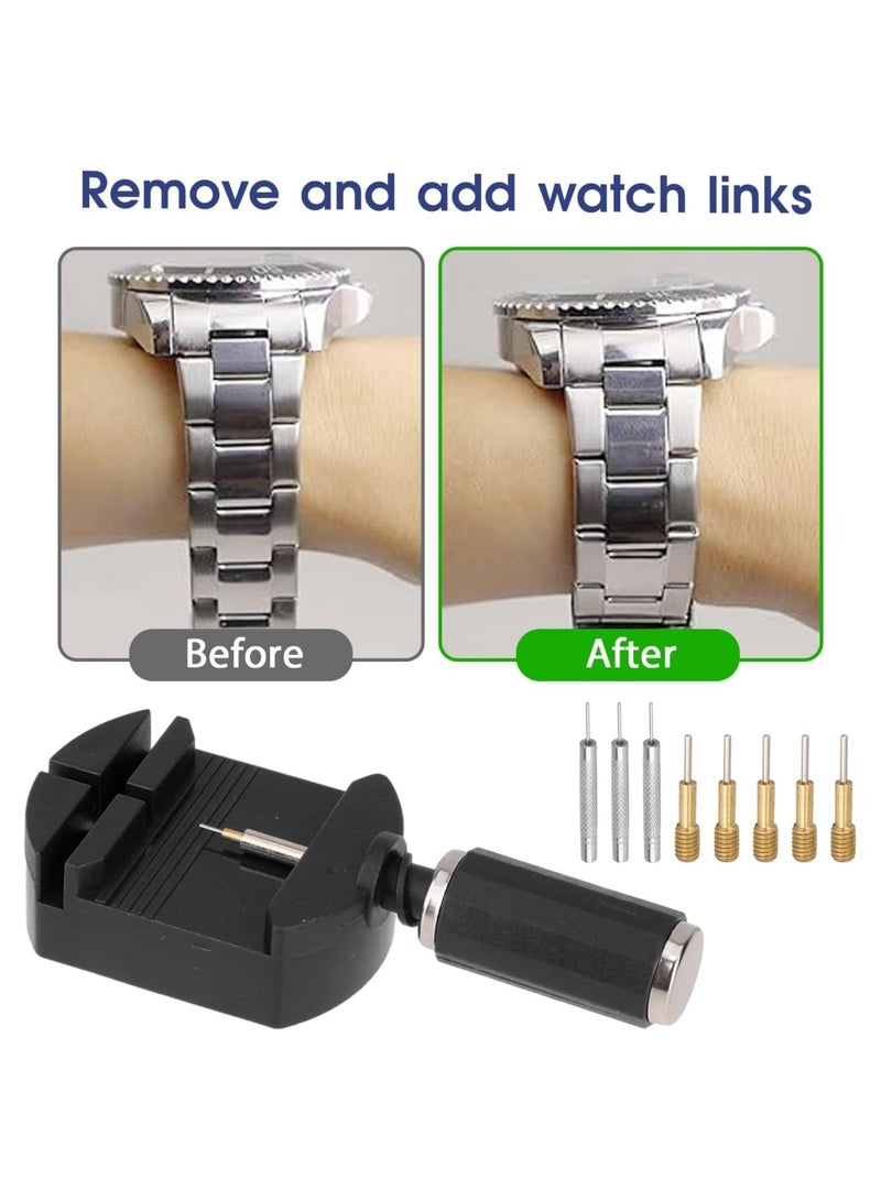 HIAS Pro Watch Repair Tool Kit 11 Pcs Watch Strap Link Removal & Adjustment Kit – Watch Band Sizing Tool Set with Pin Remover, Pin Punch & Hammer for Bracelet Resizing, Watch Repair & Maintenance Accessories. - Image 5