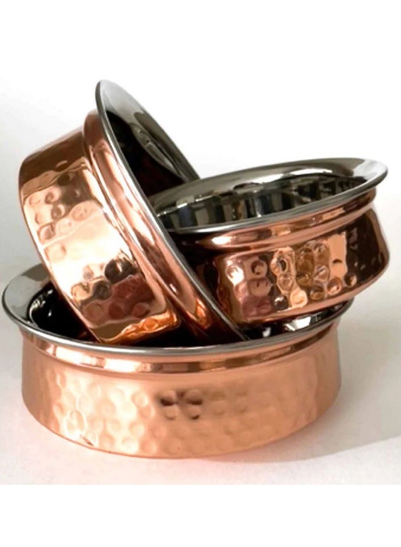 Royal Copper HandMade Hammered Handi Pot  Set of 3 pieces - Image 1