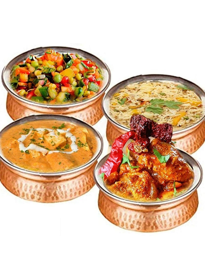 Royal Copper HandMade Hammered Handi Pot  Set of 3 pieces - Image 3