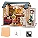 Tiandirenhe DIY Miniature Dollhouse Kit Realistic Mini 3D Wooden Mini Doll House Room with Furniture LED Lights Christmas Decoration Birthday Gift for Teens Adults Holiday time - Image 4