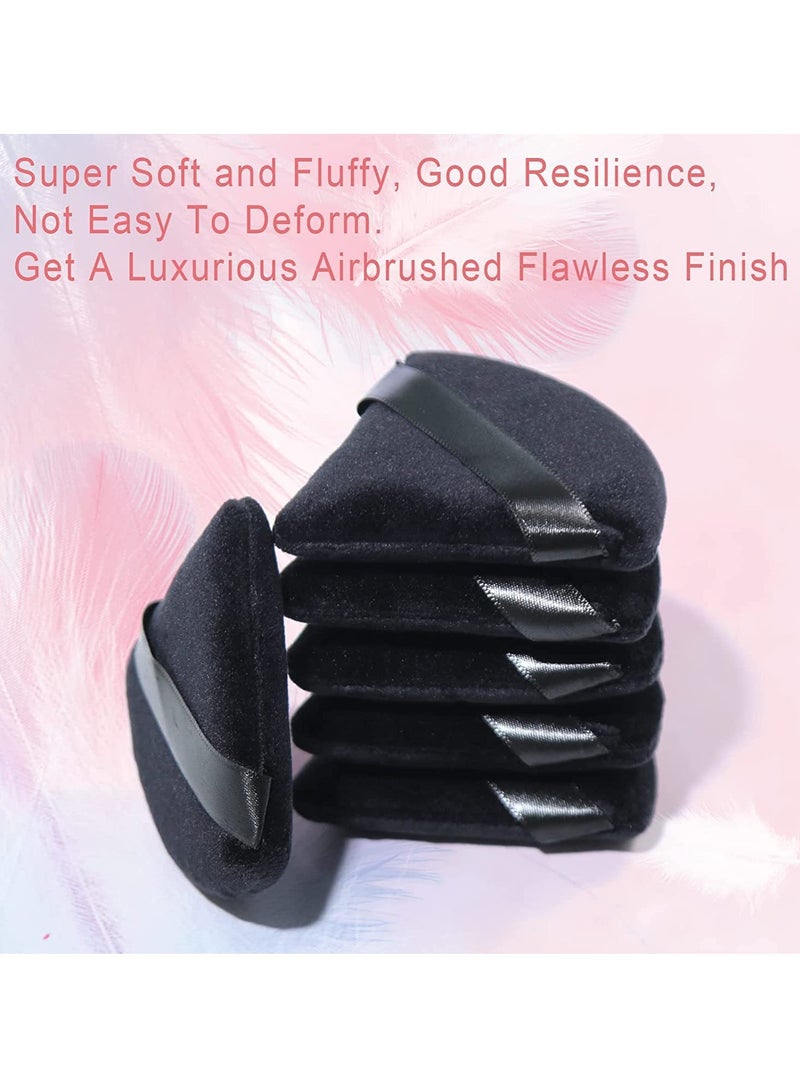 KHAJUL 10-Pieces Triangular Makeup Sponge, Dual-Sided for Flawless Blending Makeup , Ideal for Smooth and Natural Coverage, Beauty Blender, Makeup Sponge, Face Powder Sponge, Foundation Sponge, Powder Puff, Triangle Powder Puff, Beauty Blender Set, Face Sponge, Makeup Sponges, Makeup Powder Puff, Makeup Puff, Small Beauty Blender, Sponge, Makeup Essentials(Black) - Image 5