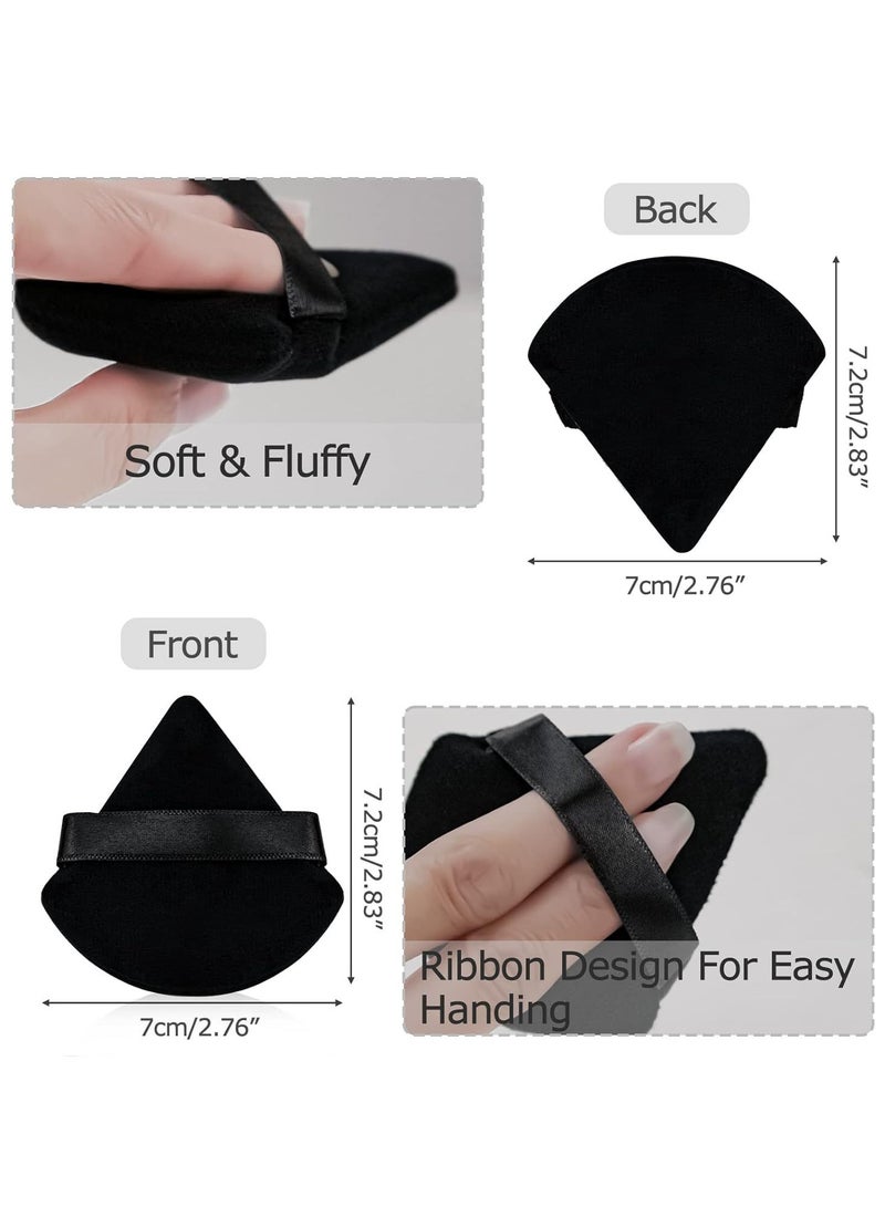 KHAJUL 10-Pieces Triangular Makeup Sponge, Dual-Sided for Flawless Blending Makeup , Ideal for Smooth and Natural Coverage, Beauty Blender, Makeup Sponge, Face Powder Sponge, Foundation Sponge, Powder Puff, Triangle Powder Puff, Beauty Blender Set, Face Sponge, Makeup Sponges, Makeup Powder Puff, Makeup Puff, Small Beauty Blender, Sponge, Makeup Essentials(Black) - Image 3