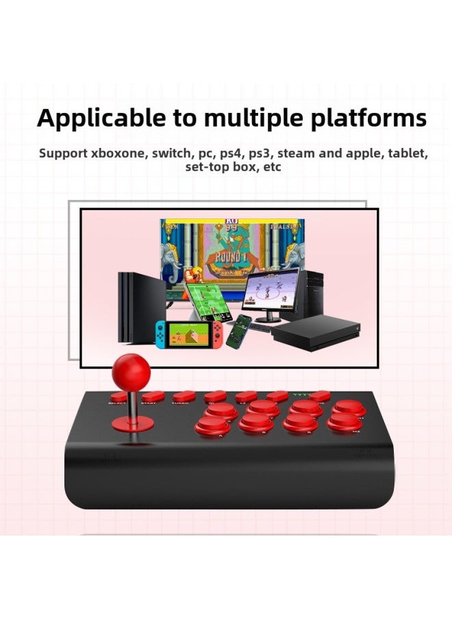 Generic Arcade Game Rocker King Of Fighters Street Fighter Game Big Swing For PS4 Switch PS3 Mobile Phone Computer-Product Color:Black And Red + Bracket  - Image 3